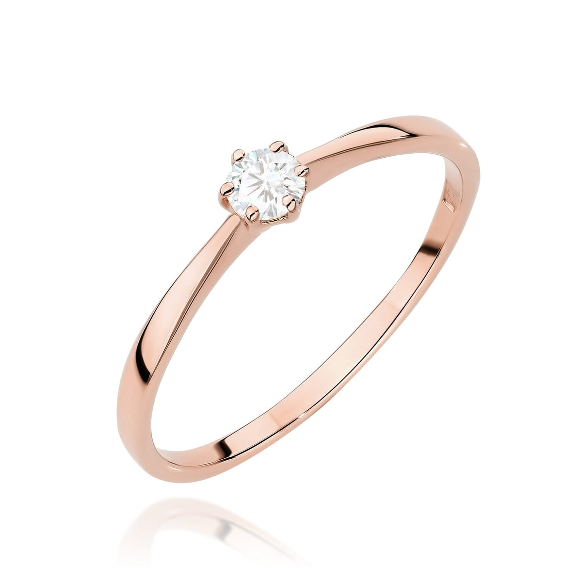 Diamant-Ring Echtgold Solitär ab 0,10 ct