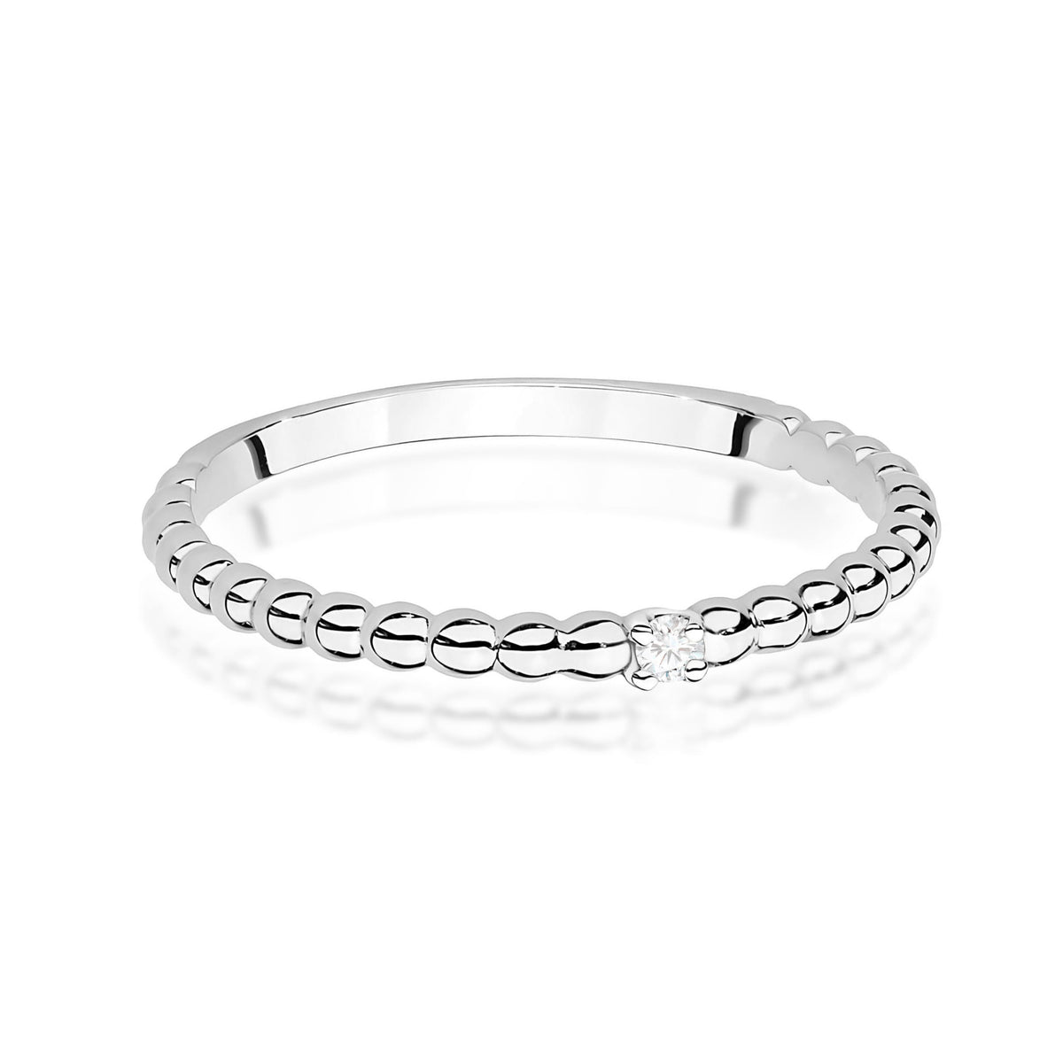 Diamant-Ring Echtgold Stapelring ca. 0,022 ct – Ansicht