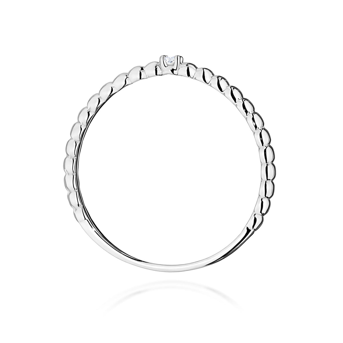 Diamant-Ring Echtgold Stapelring ca. 0,022 ct – Ansicht