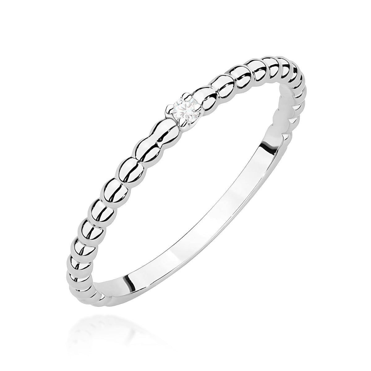 Diamant-Ring Echtgold Stapelring ca. 0,022 ct