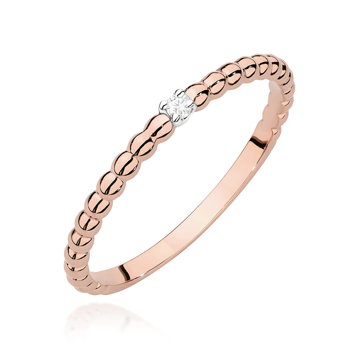 Diamant-Ring Echtgold Stapelring ca. 0,022 ct