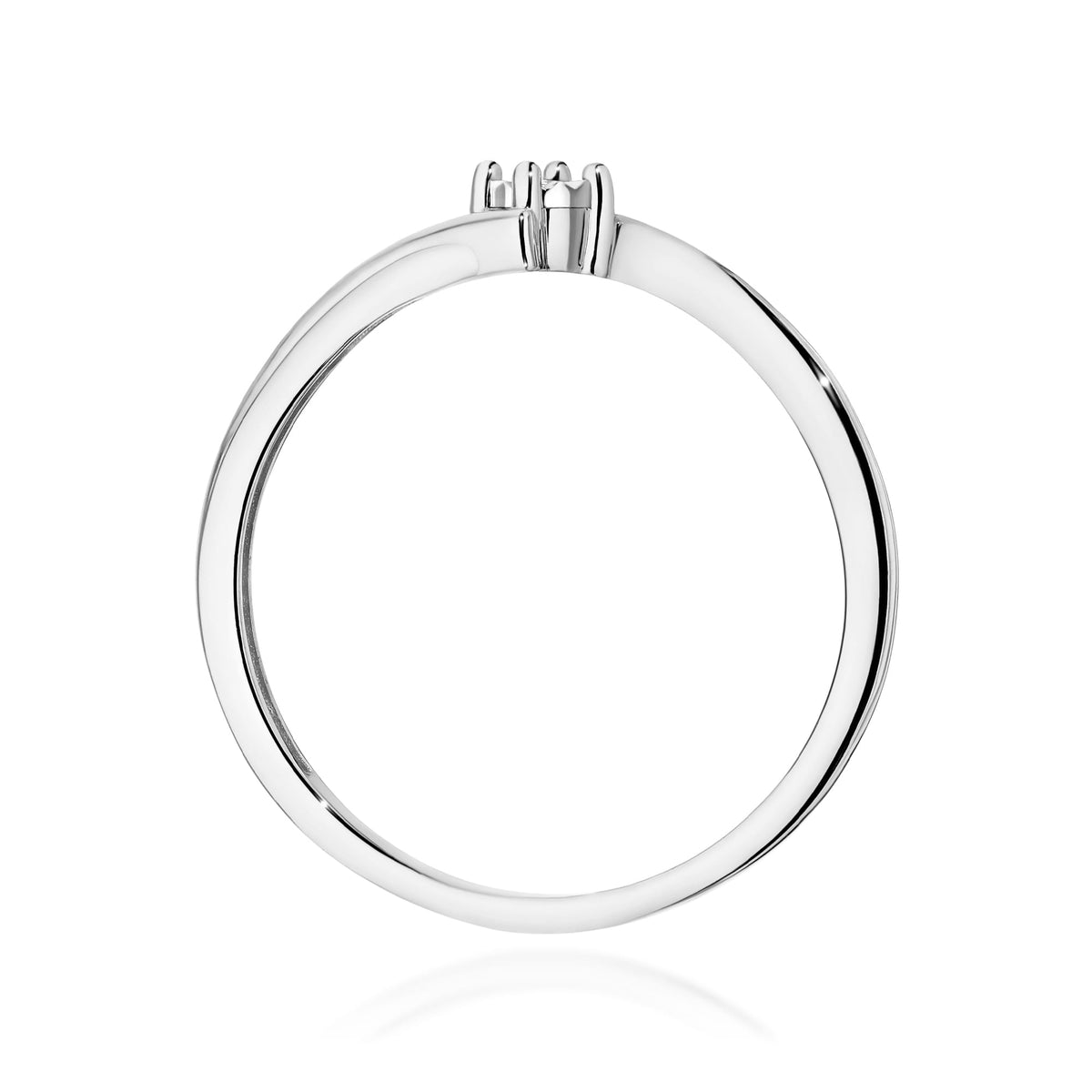 Diamant-Ring Echtgold V-Form 0,01 ct – Ansicht