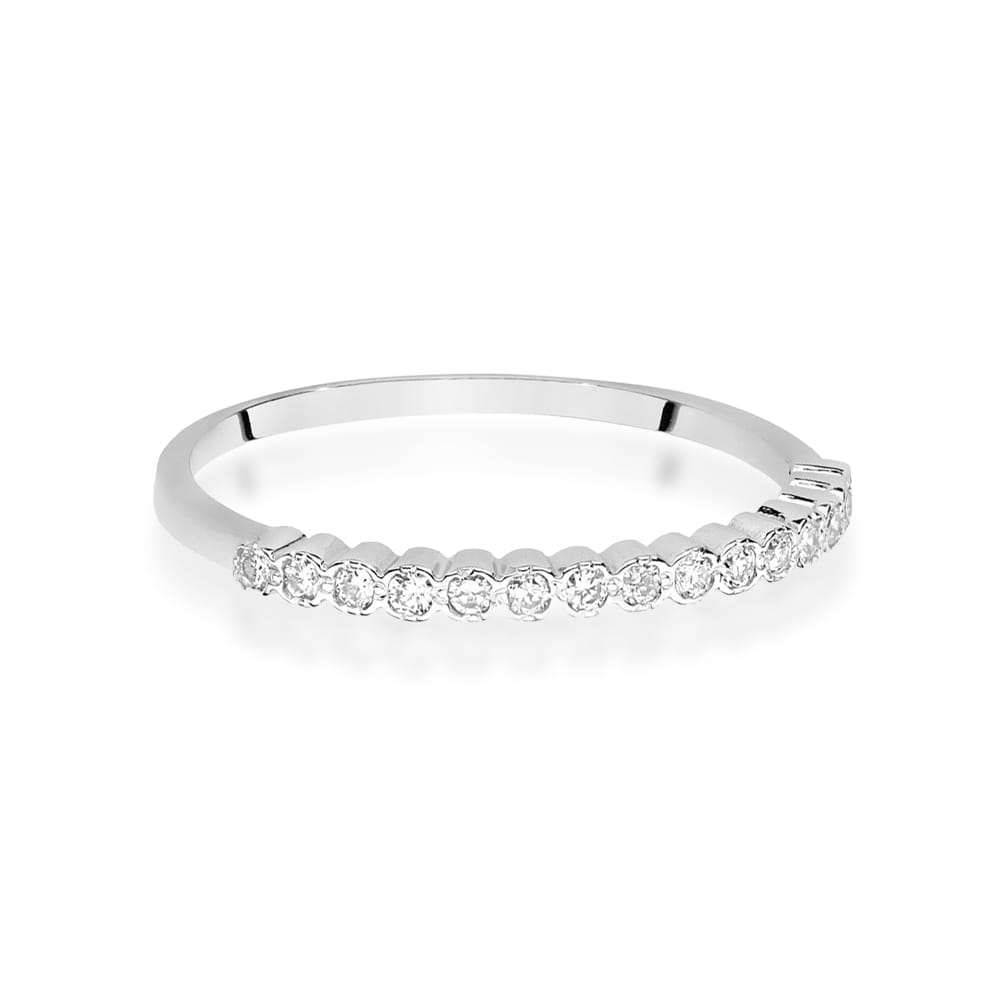 Diamant-Ring Echtgold Halbmemoire 0,08 ct – Ansicht