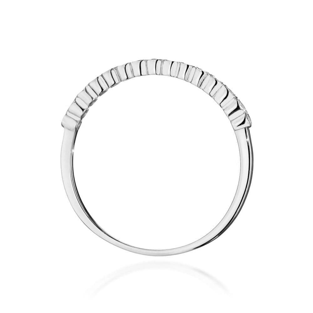 Diamant-Ring Echtgold Halbmemoire 0,08 ct – Ansicht