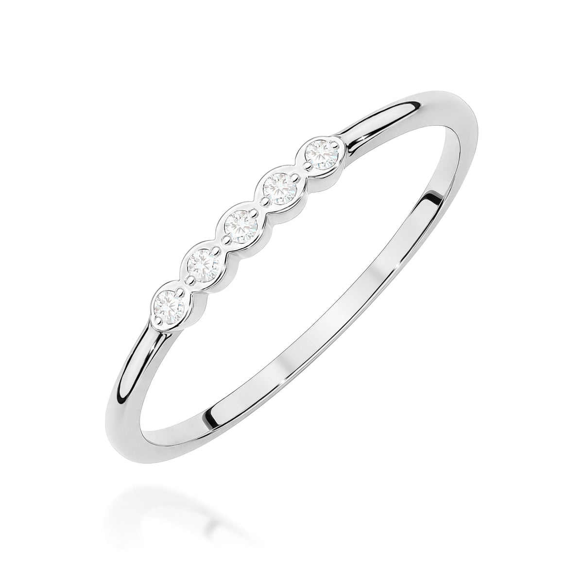Diamant-Ring Echtgold Stapelring 0,04 ct