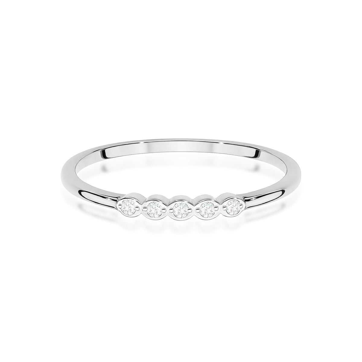 Diamant-Ring Echtgold Stapelring 0,04 ct – Ansicht