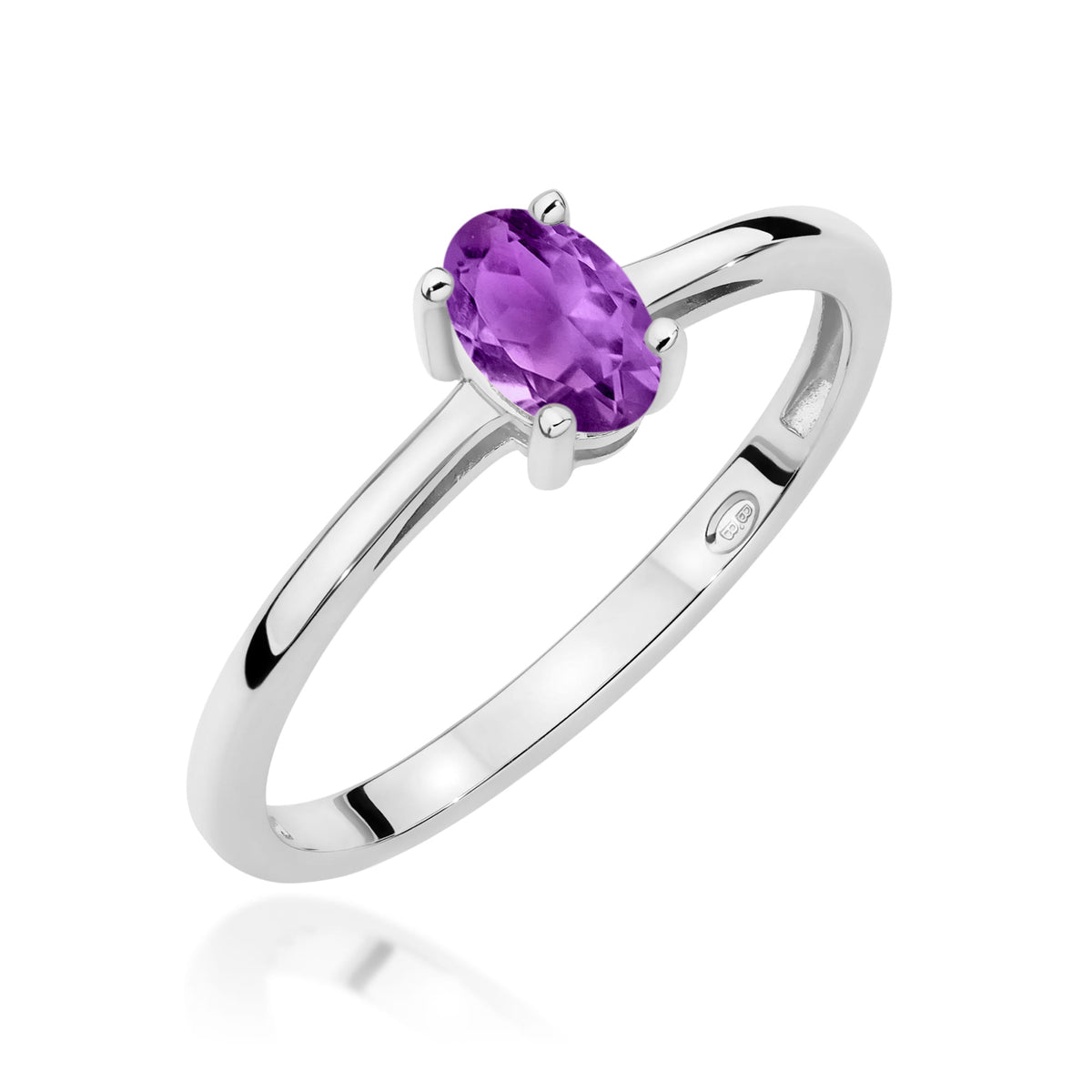 Edelstein-Ring Echtgold Solitär