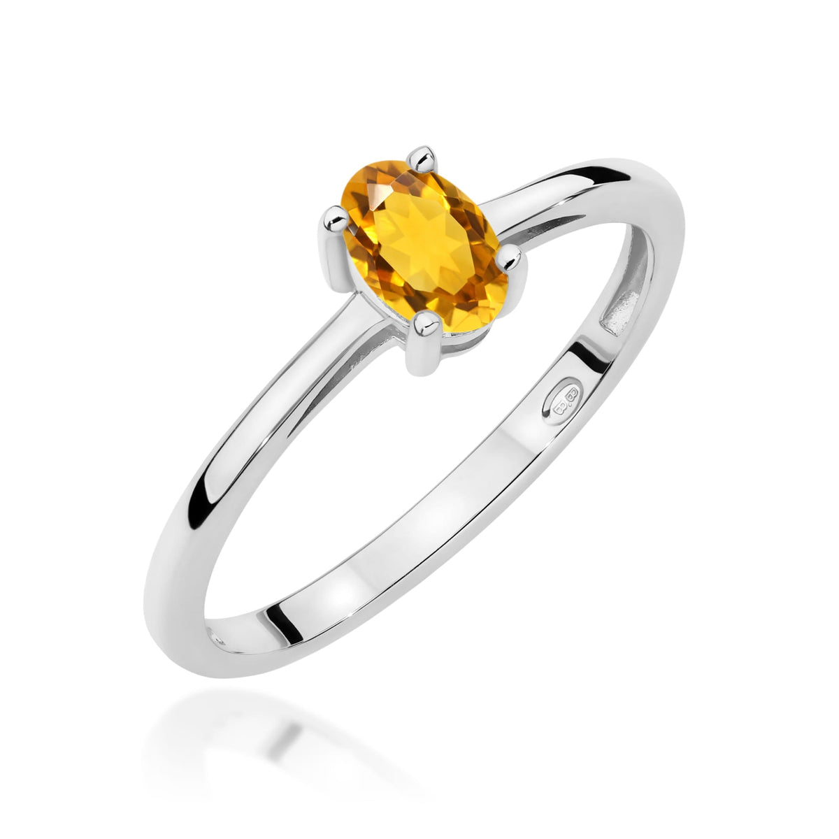 Edelstein-Ring Echtgold Solitär