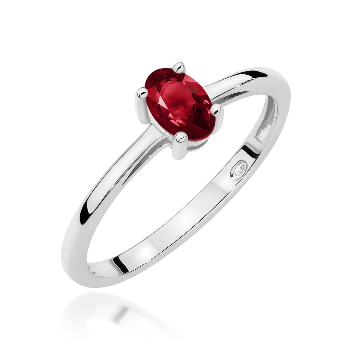 Edelstein-Ring Echtgold Solitär