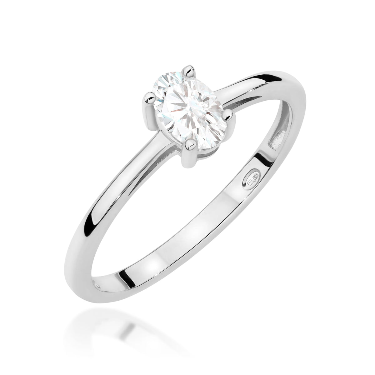 Edelstein-Ring Echtgold Solitär