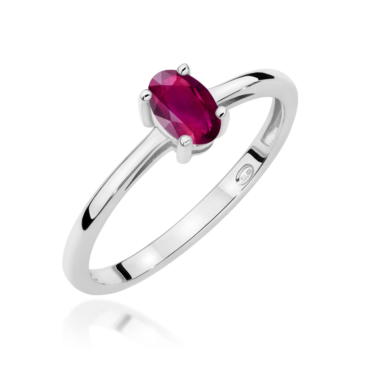 Edelstein-Ring Echtgold Solitär