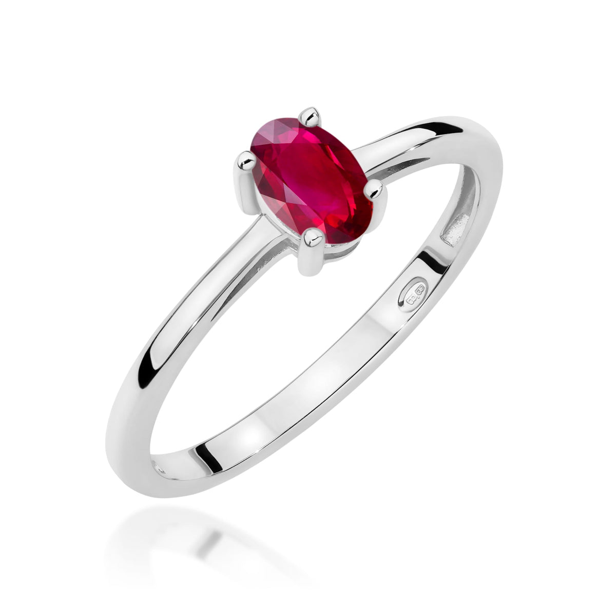 Edelstein-Ring Echtgold Solitär