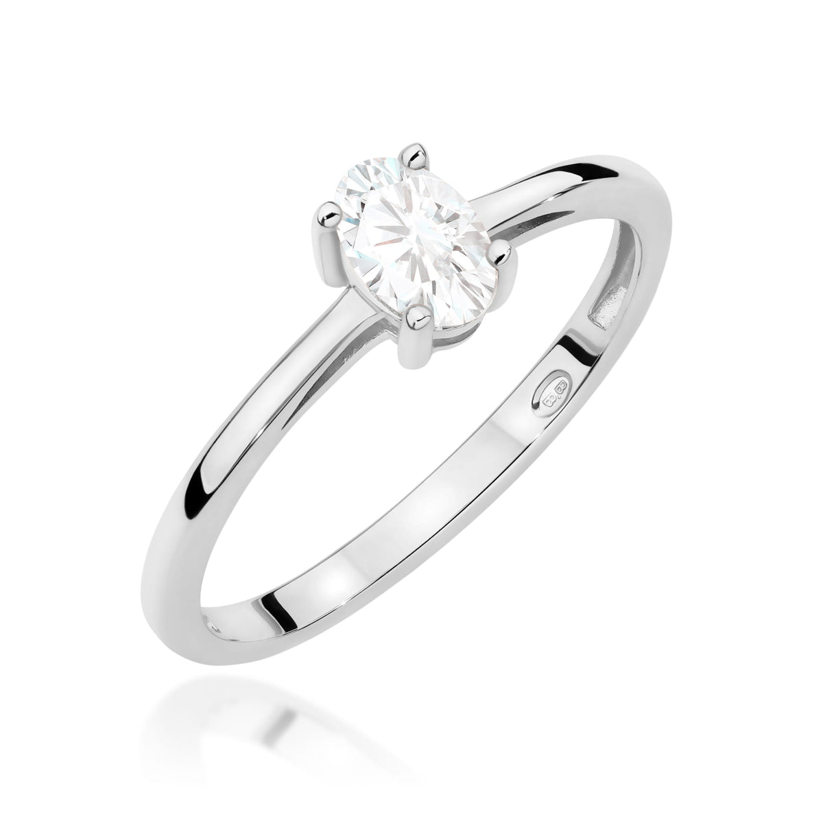 Edelstein-Ring Echtgold Solitär