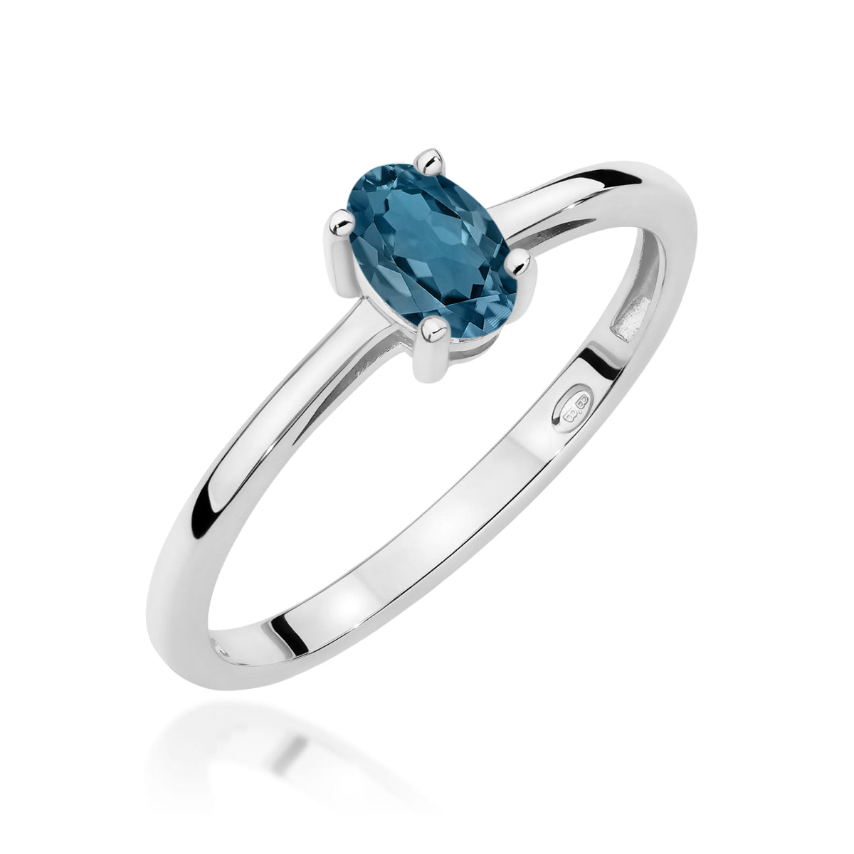 Edelstein-Ring Echtgold Solitär