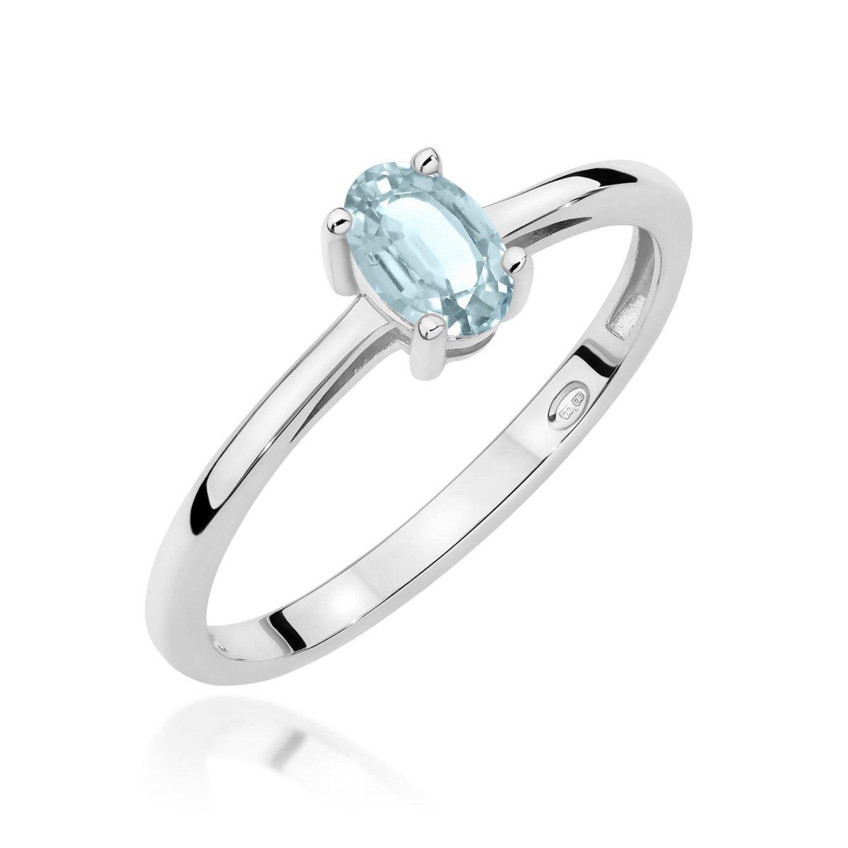 Edelstein-Ring Echtgold Solitär