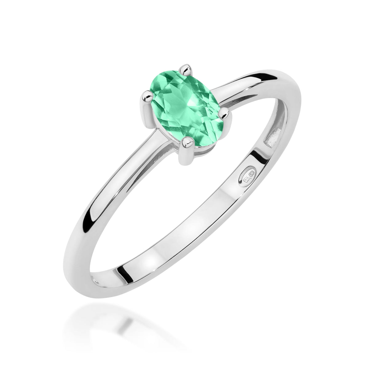 Edelstein-Ring Echtgold Solitär