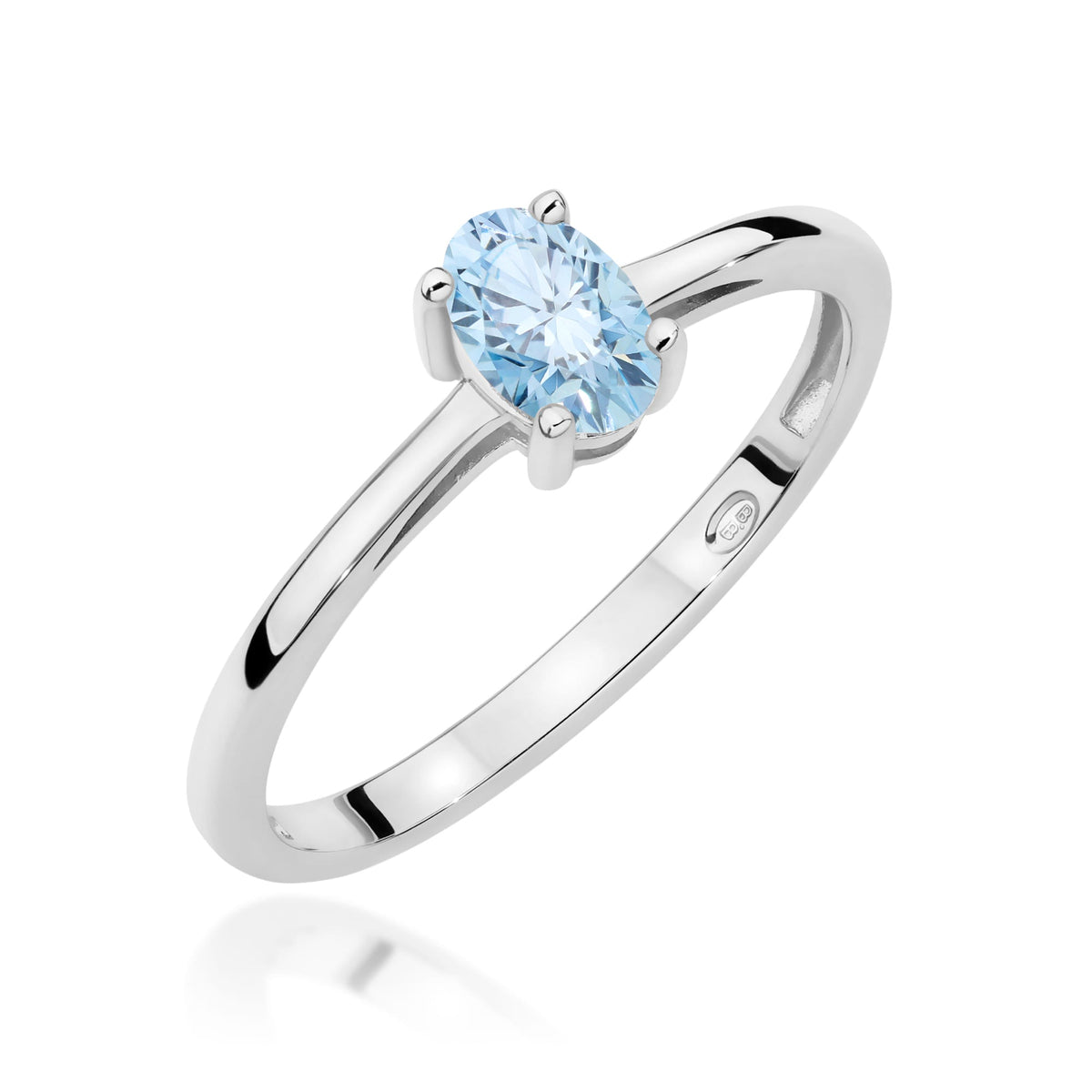 Edelstein-Ring Echtgold Solitär