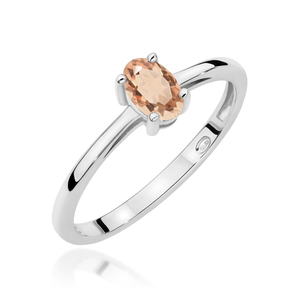 Edelstein-Ring Echtgold Solitär