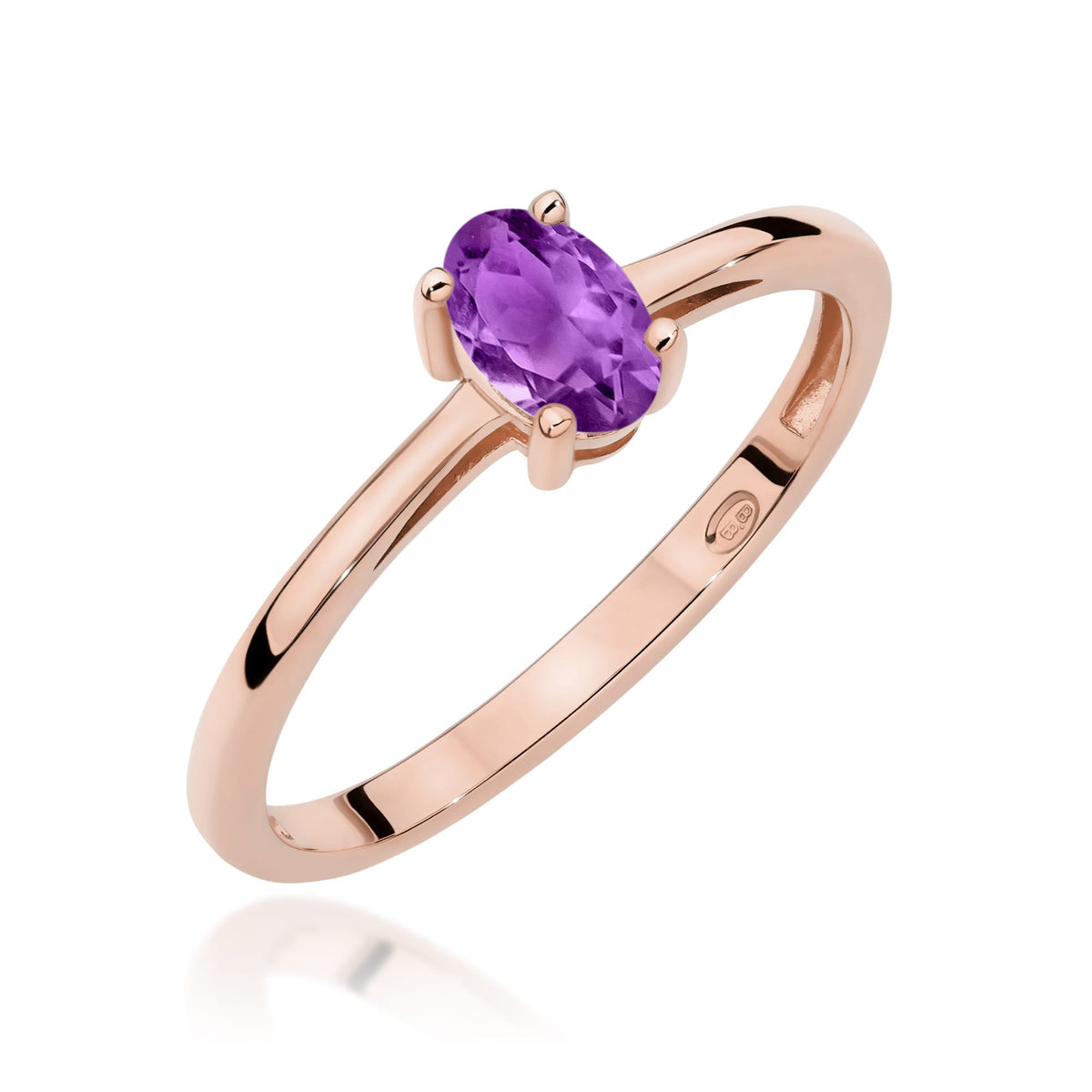 Edelstein-Ring Echtgold Solitär