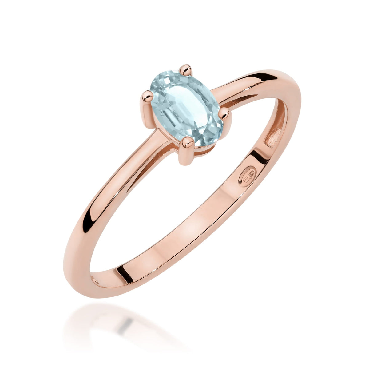 Edelstein-Ring Echtgold Solitär