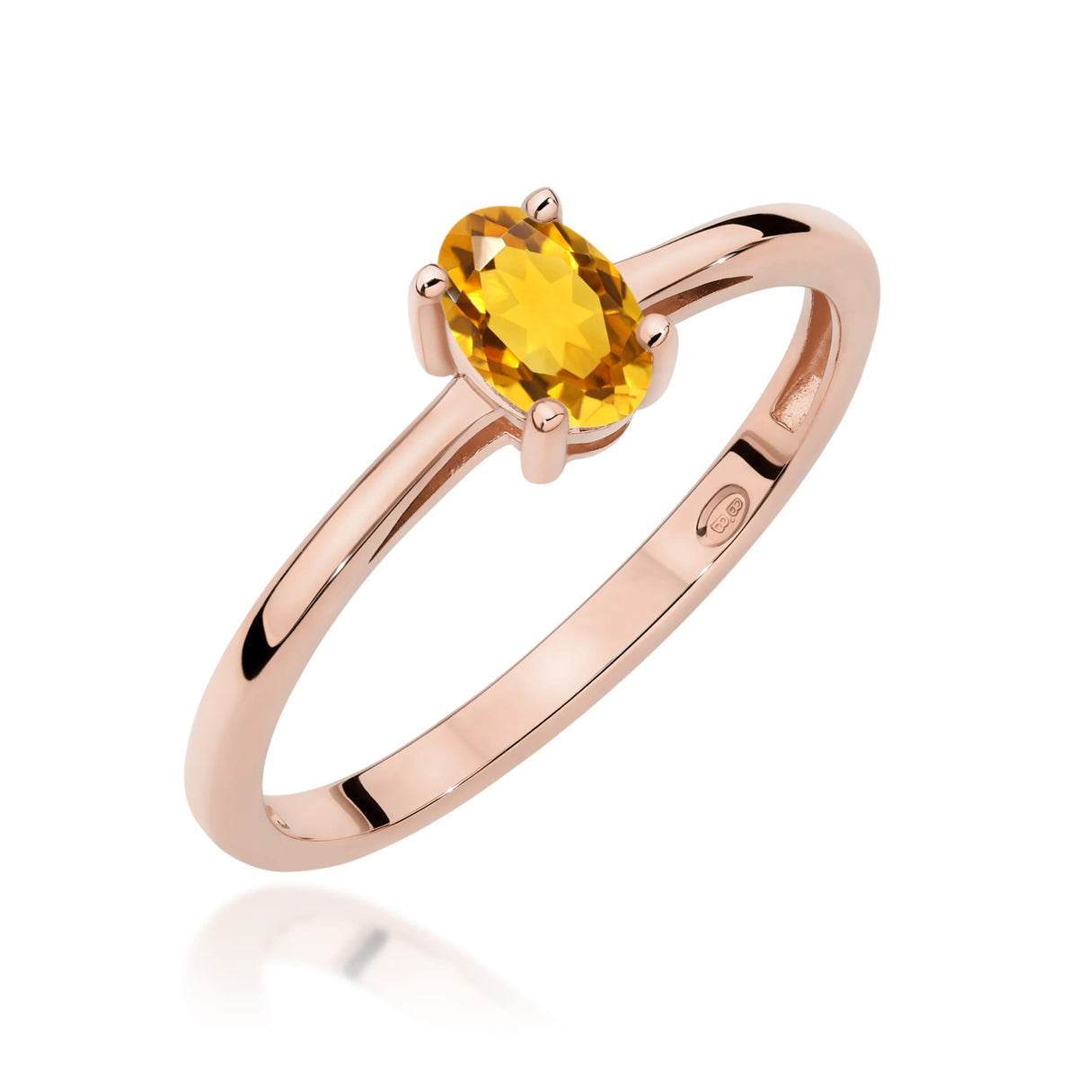 Edelstein-Ring Echtgold Solitär