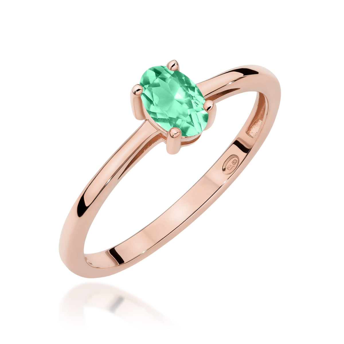 Edelstein-Ring Echtgold Solitär