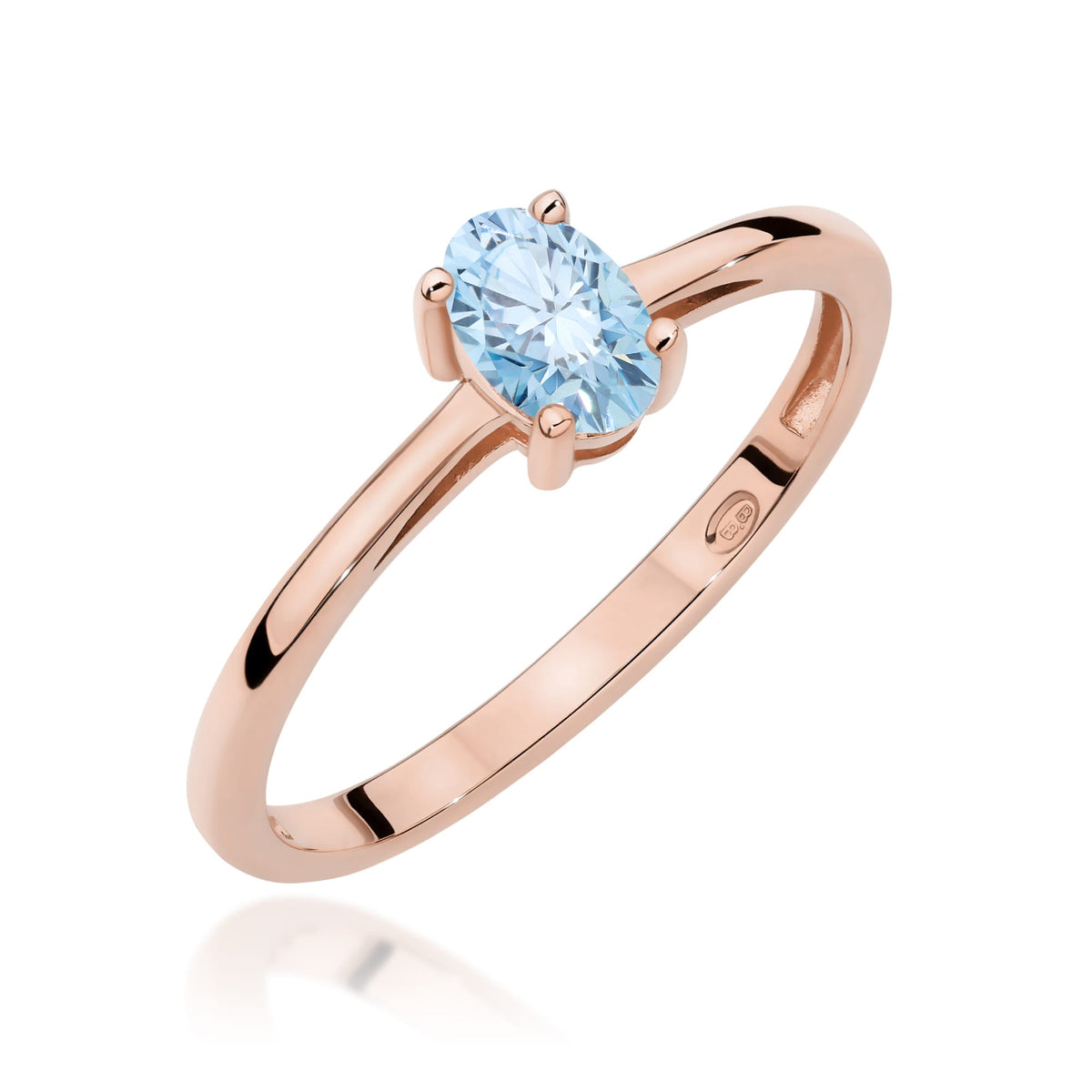 Edelstein-Ring Echtgold Solitär