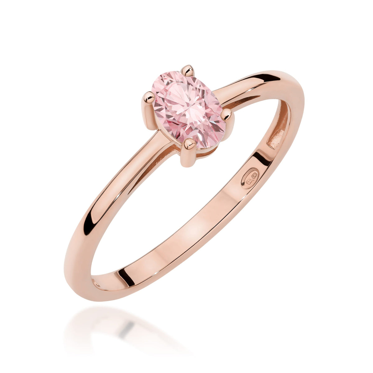 Edelstein-Ring Echtgold Solitär
