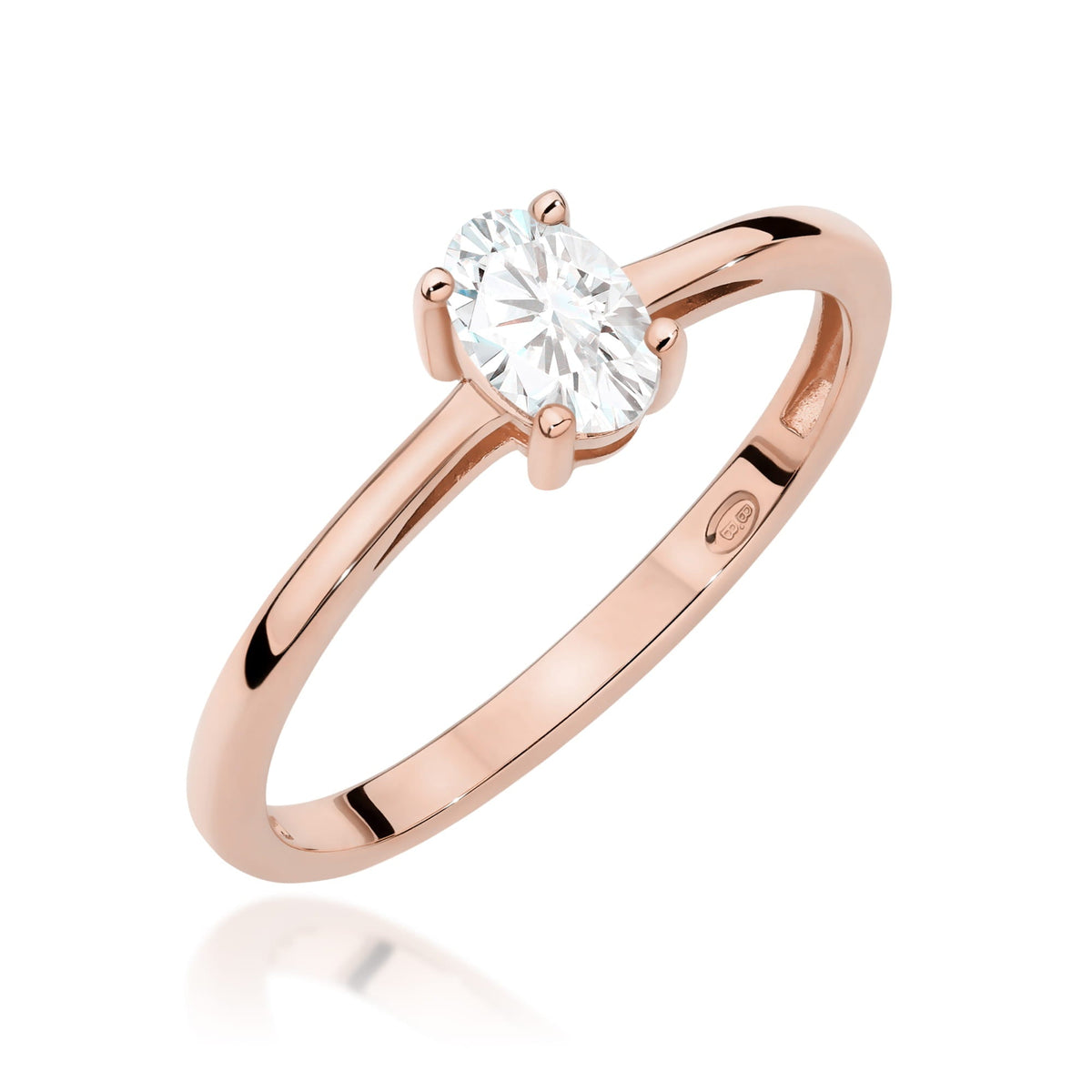 Edelstein-Ring Echtgold Solitär