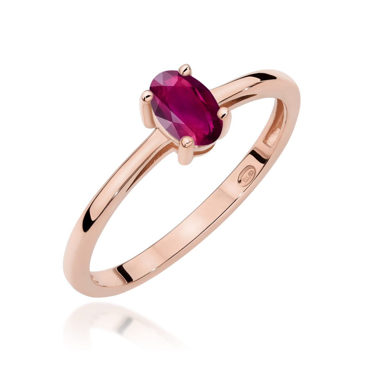 Edelstein-Ring Echtgold Solitär