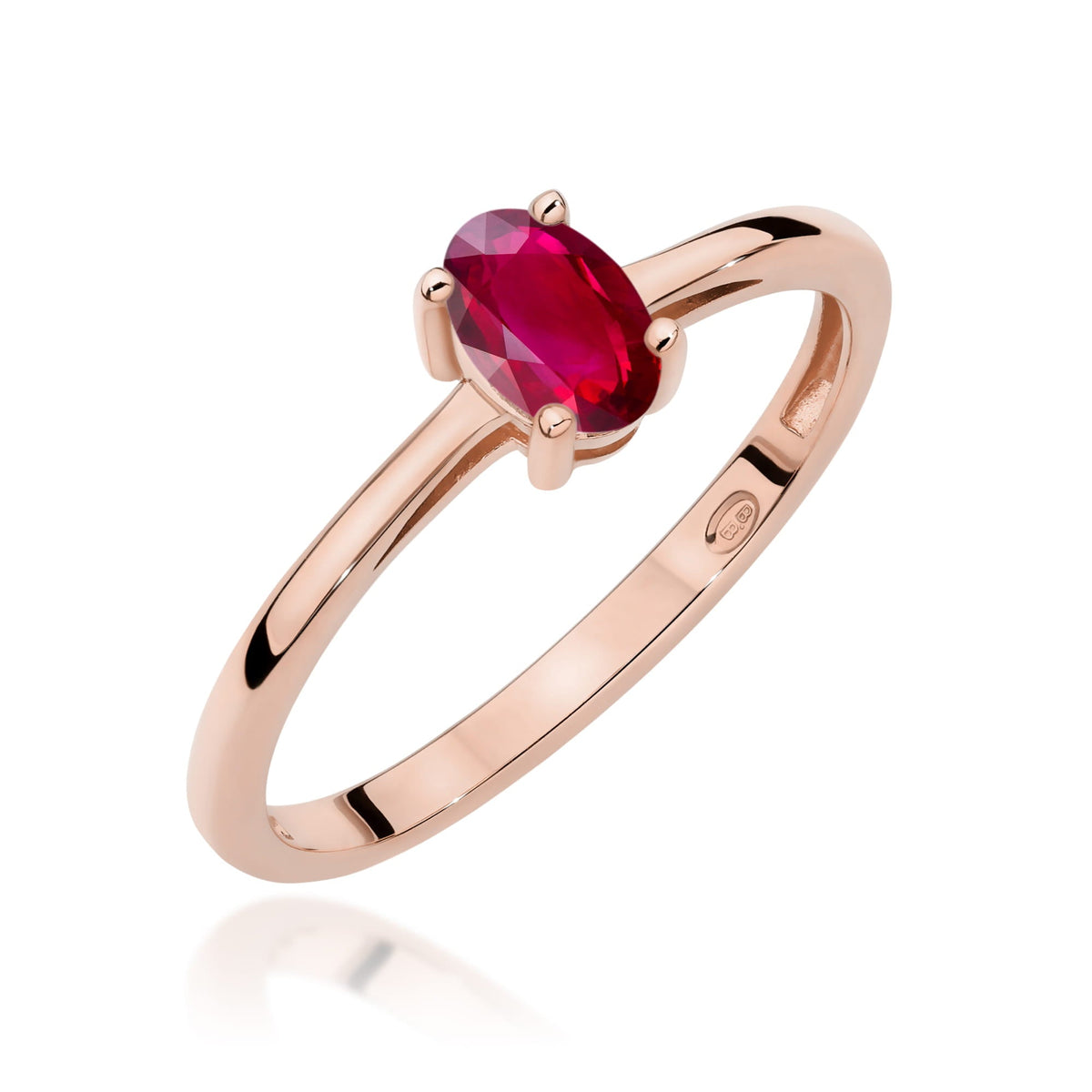 Edelstein-Ring Echtgold Solitär
