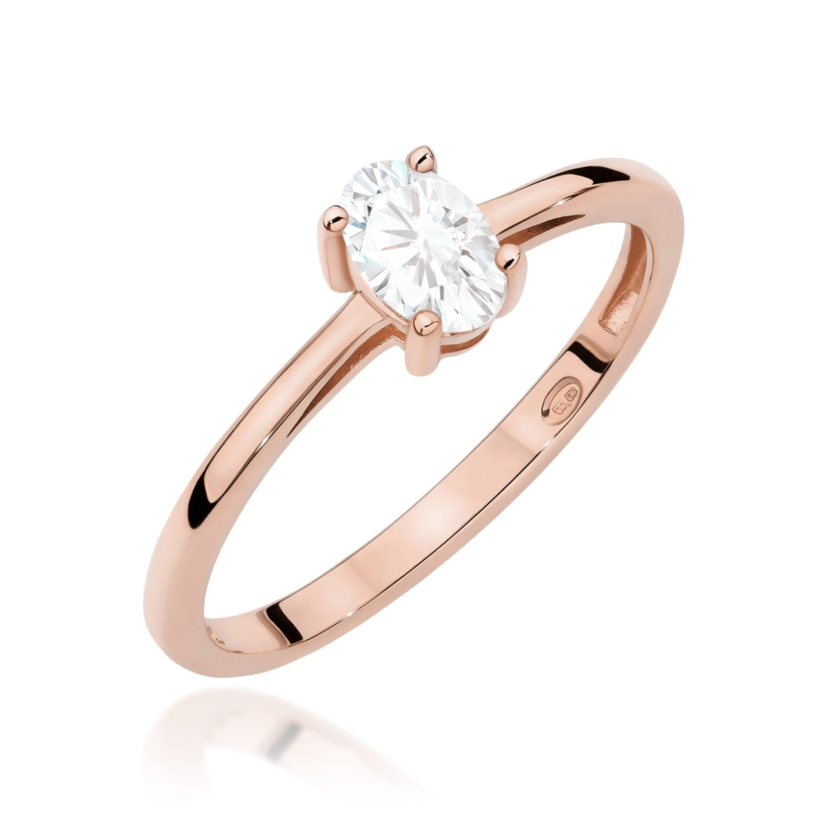 Edelstein-Ring Echtgold Solitär