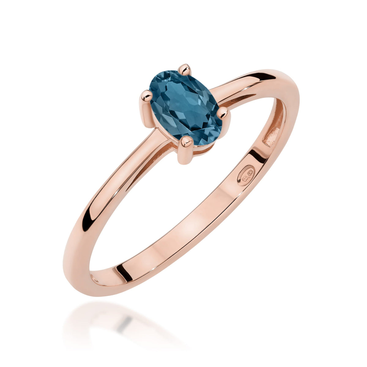Edelstein-Ring Echtgold Solitär
