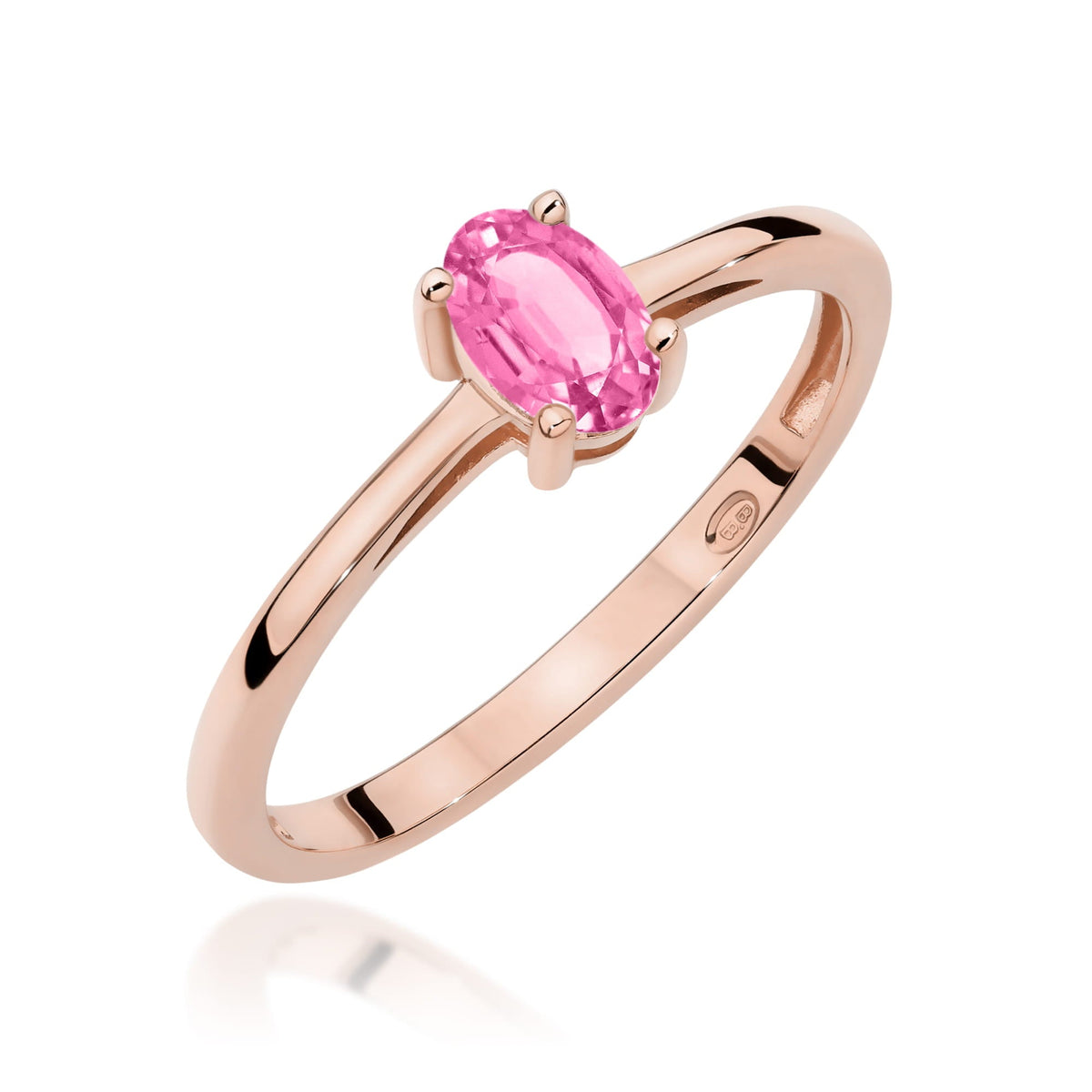 Edelstein-Ring Echtgold Solitär