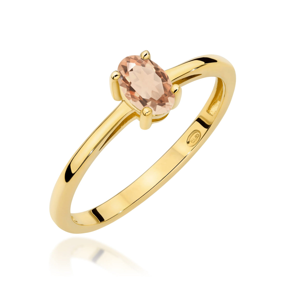 Edelstein-Ring Echtgold Solitär