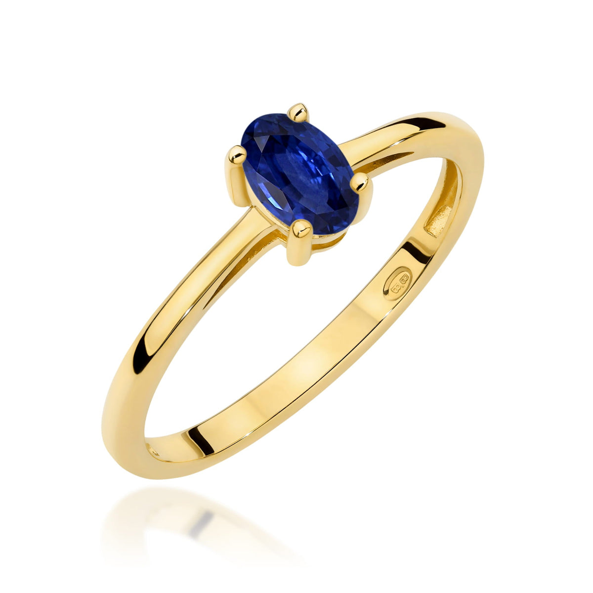 Edelstein-Ring Echtgold Solitär