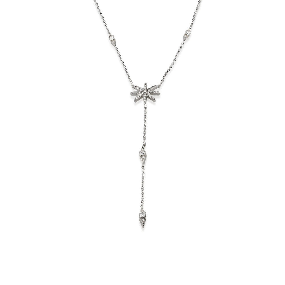 AMORETTO MILANO Halskette aus 925 Silber Stern mit Zirkonia Collier A190015