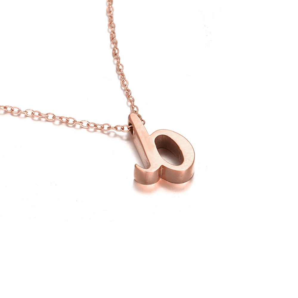 AMORETTO MILANO letter necklace “Lettera” B script rose gold AM0187-BR