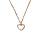 AMORETTO MILANO necklace "Lauro" with heart pendant made of 925 silver with zirconia, rose gold AM0704