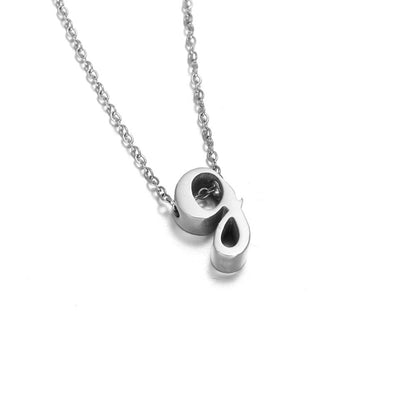 AMORETTO MILANO "Lettera" Letter Necklace, Stainless Steel