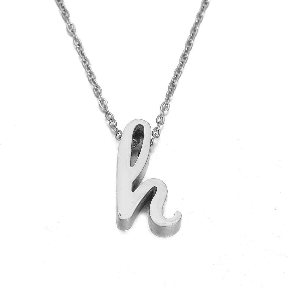 AMORETTO MILANO letter chain “Lettera” H script silver-colored AM0187-HS