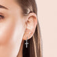 AMORETTO MILANO hoop earrings made of 925 silver cross zirconia A110061