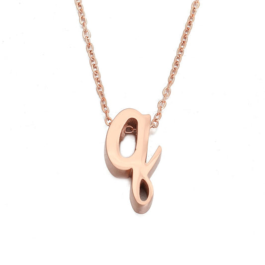 AMORETTO MILANO letter necklace “Lettera” Q script rose gold AM0187-QR