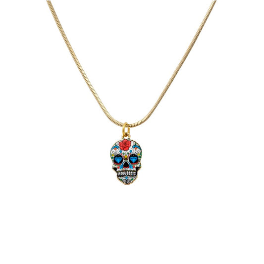 AMORETTO MILANO Necklace "CRANCIO" Skull Gold AMS28