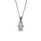 AMORETTO MILANO Halskette „Hand Fatimas / Hamsa“ aus 925 Silber mit Zirkonia AM0982