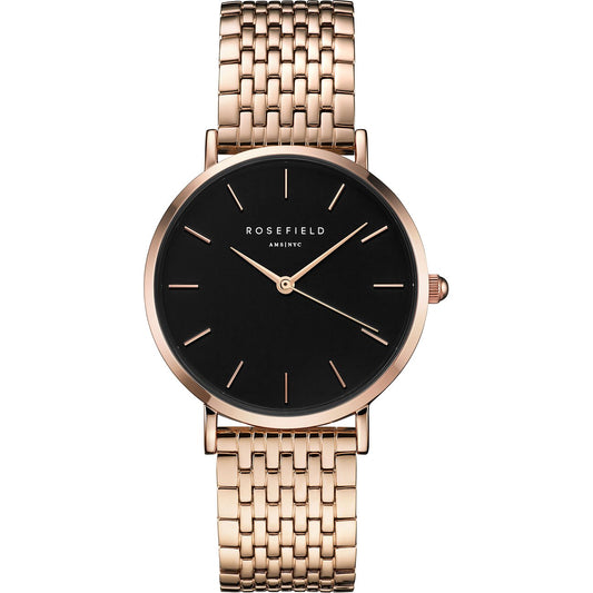 Rosefield Damenuhr The Upper East Side Rosegold-Schwarz