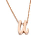 AMORETTO MILANO letter necklace “Lettera” U script rose gold AM0187-UR