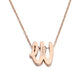 AMORETTO MILANO letter necklace “Lettera” W script rose gold AM0187-WR