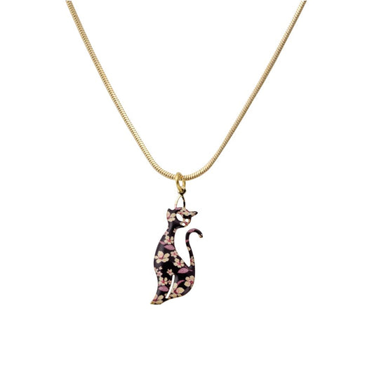 AMORETTO MILANO Necklace "Grande Gatto" Cat Gold AMS31