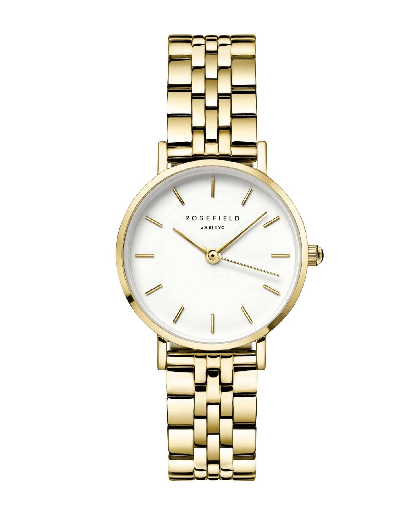 ROSEFIELD women's watch The Small Edit White Steel Gold 26WSG-267